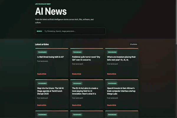 AI News API project demo
